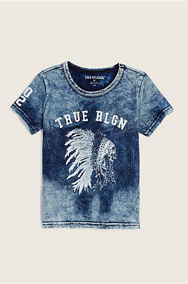 Native Headdress Kids Tee | Midnight | Size 4 | True Religion