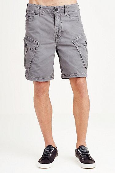 True Religion Patch Pocket Cargo Mens Short - Castle Rock