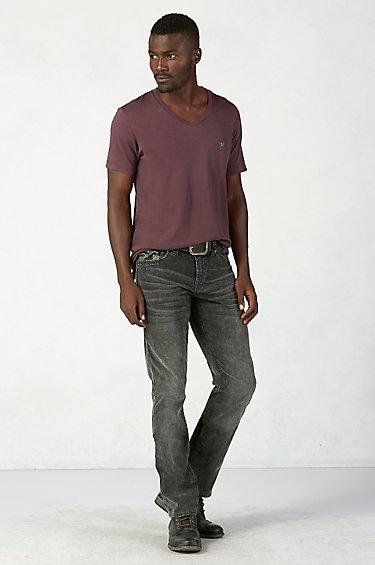 True Religion Ricky Acid Wash Corduroy Mens Pant - Grey