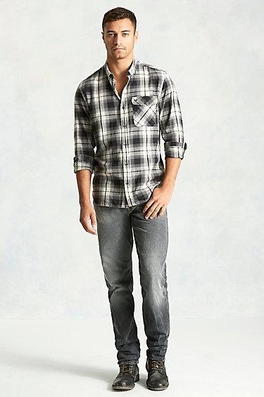 True Religion Geno Relaxed Slim Mens Jean - Radiant Grey