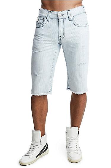 Men's Straight Fit Cutoff Short | Fjil Stripe Dream | Size 27 | True Religion