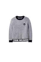 Tr Pullover Kids Sweater | Heather Grey  | Size X Large | True Religion