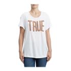 Womens Beaded Logo Tee | White | Size X Small | True Religion