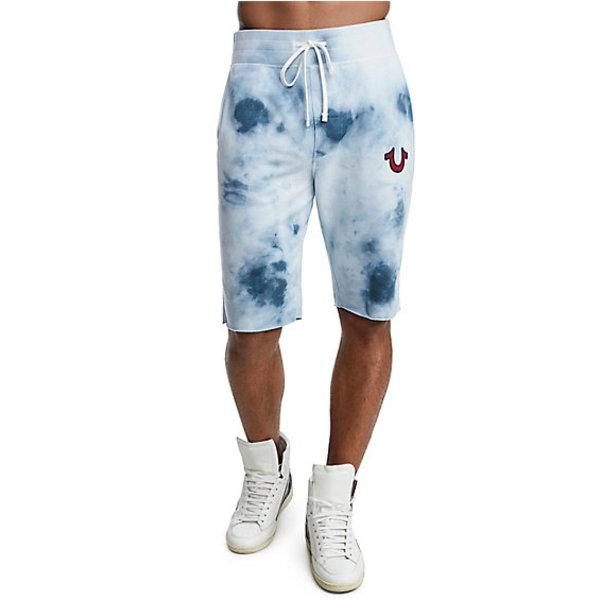Men's Logo Basic Cutoff Sweatshort | Tie Dye | Size Large | True Religion