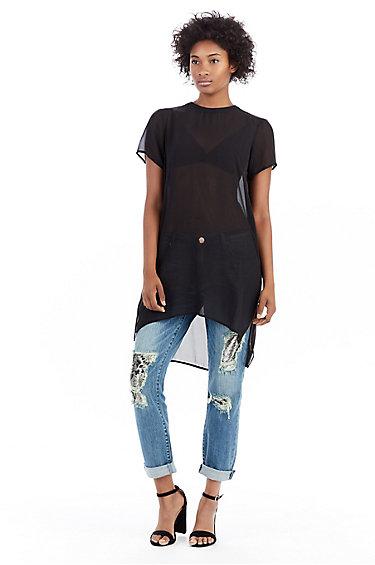 Cameron Boyfriend Womens Jean | Rebel Shadow | Size 25 | True Religion