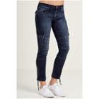Halle Super Skinny Cargo Moto Womens Jean | After Hours | Size 24 | True Religion