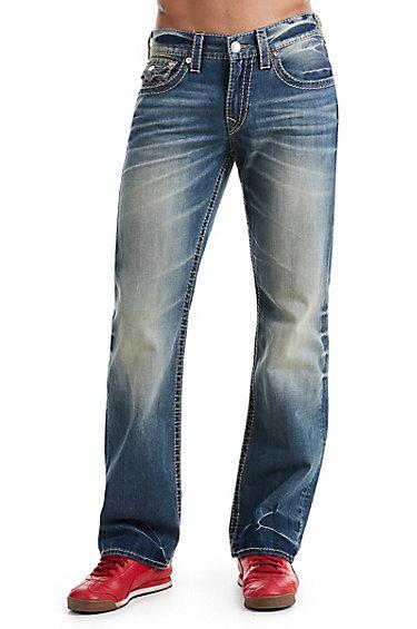 Men's Bootcut Fit Earthworm Big T Jean | Dirty Path | Size 29 | True Religion