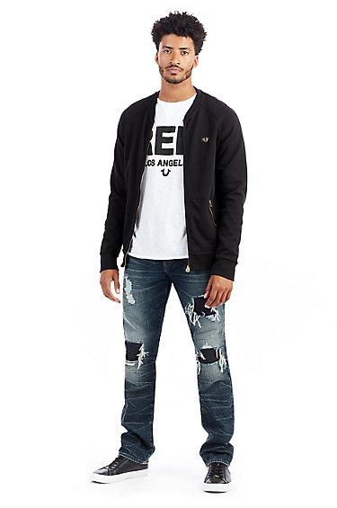 Geno Slim Mens Jean | Patched Rider | Size 28 | True Religion