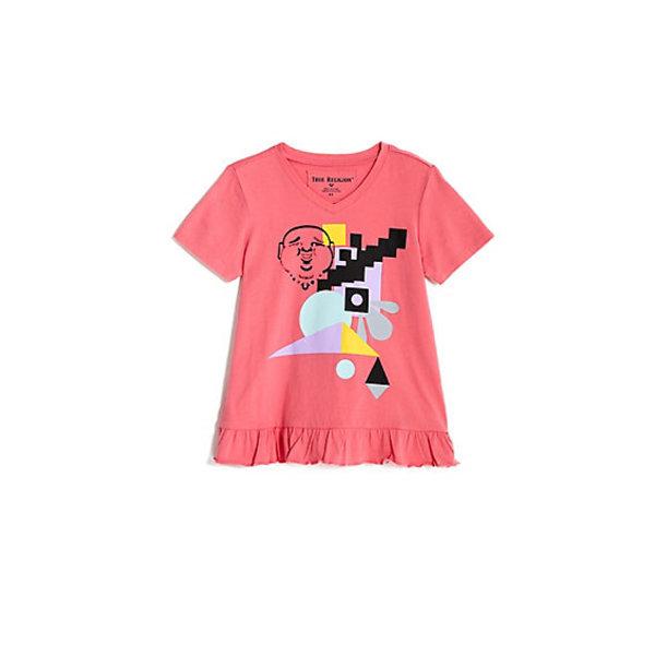 Toddler/little Kids Geometric Tee | Coral Red | Size 3t | True Religion