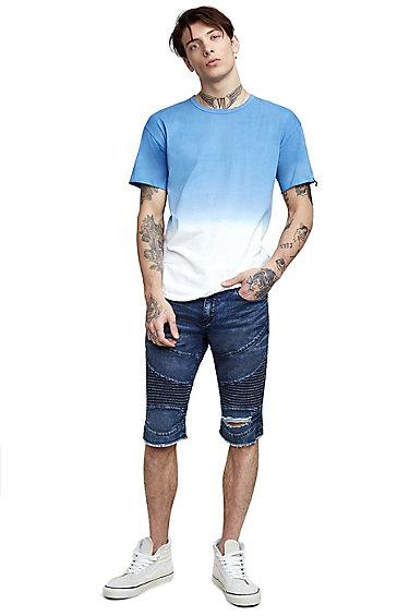 Mens Two Tone Ombre Tee | Atlantic Blue  | Size Small | True Religion