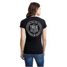 Women's True Crest Round V Tee | Black | Size X Small | True Religion