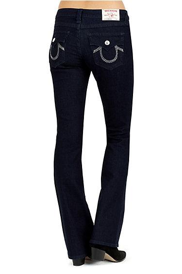 Women's Bootcut Crystal Pocket Jean | Body Rinse | Size 30 | True Religion