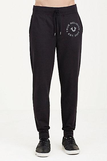 Contrast Mens Sweatpants | Black | Size Medium | True Religion