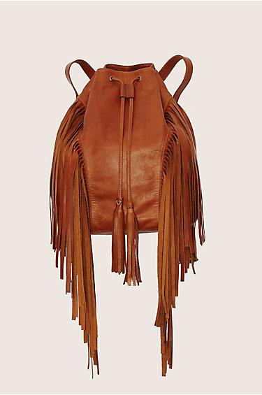 True Religion Fringe Backpack - Camel