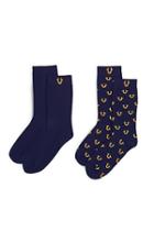 Tr Logo Socks Pack Of 2 | Navy/curry  | True Religion