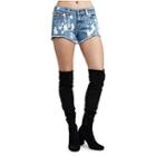 Keira Mid Rise Womens Short | Lucid Blues | Size 24 | True Religion