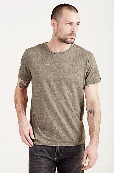 True Religion Mock Twist Crew Mens Tee - Faded Olive
