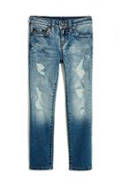 Toddler/little Kids Distressed Rocco Skinny Jean W/ Flap | Indigo | Size 2t | True Religion