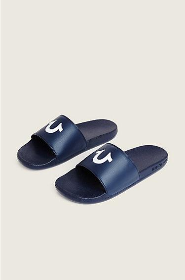 Tr Slide Shoe | Navy/white  | Size 7 | True Religion