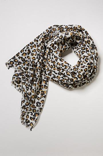 True Religion Sunflower Leopard Scarf - Sunflower