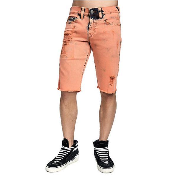 Mens Distressed Ricky Straight Short | Fce Sunburst Backdrop | Size 29 | True Religion