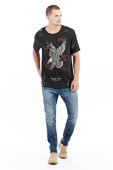 Mens Frayed Finn Skinny Jean | Envy | Size 28 | True Religion