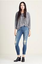 Runway Legging Crop Womens Legging | Ocean Destroyed | Size Xx Small | True Religion