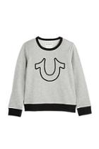 Horseshoe Kids Sweatshirt | Heather Grey  | Size Small | True Religion