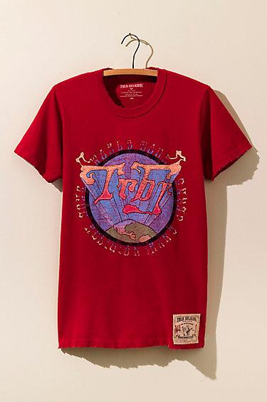 True Religion Trbj Crew Neck Mens Tee - Red