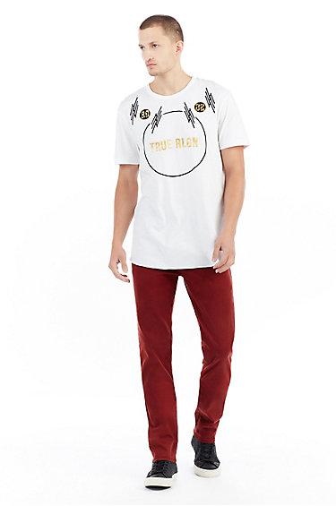 Mens Sateen Rocco Skinny Pant | Burgundy  | Size 28 | True Religion