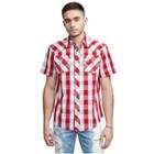 Men's Plaid Western Short Sleeve Shirt | Red Combo | Size 3x Large | True Religion