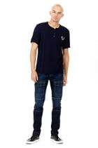 Mens Utilitarian Cargo Skinny Jean | Dark Indigo Field | Size 28 | True Religion