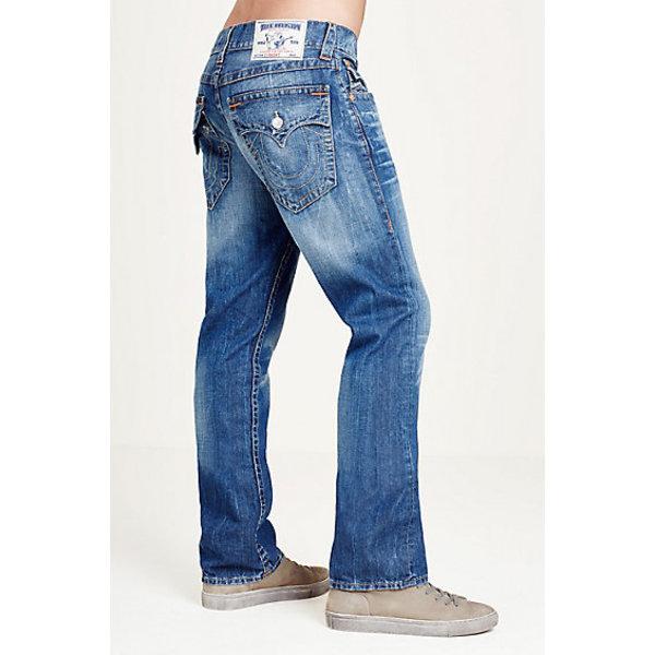 Men's Straight Fit Orange Stitch Jean | Lost Adventure | Size 27 | True Religion