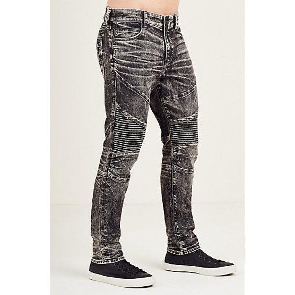 Rocco Skinny Moto Mens Jean | Dark Raven | Size 29 | True Religion