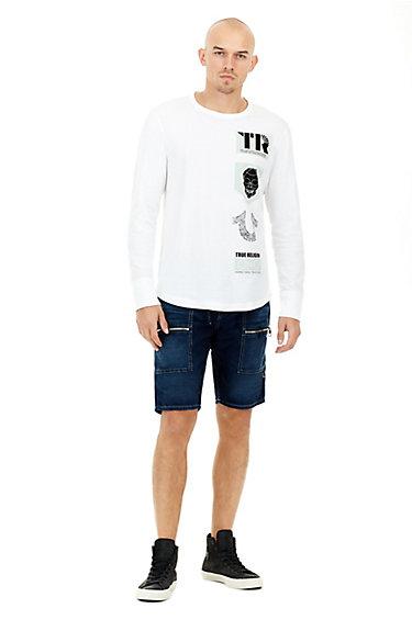 Warped Vision Mens Tee | White  | Size X Small | True Religion