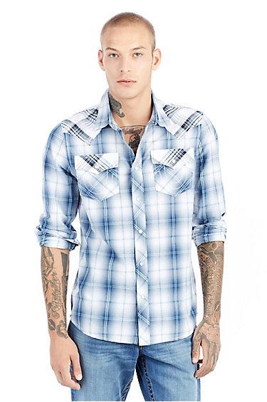 Western Embroidery Mens Shirt | Cool Breeze | Size Medium | True Religion