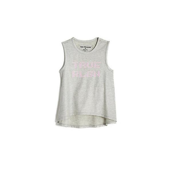 Kids High Low Tank Top | Grey | Size Medium | True Religion