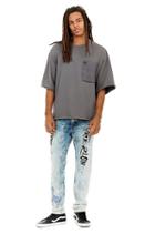 Oversized Pocket Mens Tee | Grey | Size X Small | True Religion