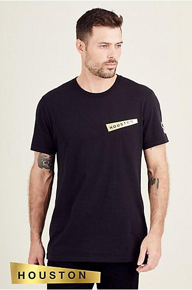 Cities Mens Tee | Black | Size Medium | True Religion