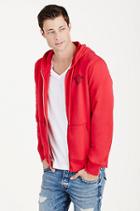 Shoestring Horseshoe Mens Hoodie | Scarlet Red | Size Small | True Religion