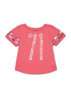 True Religion Floral Stripes Little Girls T-shirt - Bgv Bougainvillea