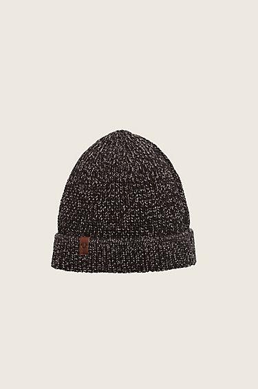 True Religion Two Tone Knit Watchcap - Jet Black