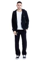 Mens Classic Pop Color Zip Up Hoodie | Black | Size Small | True Religion