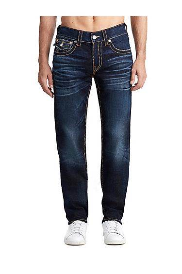 Mens Multi Big T Slim Jean W/ Flap | Darken Brick | Size 27 | True Religion