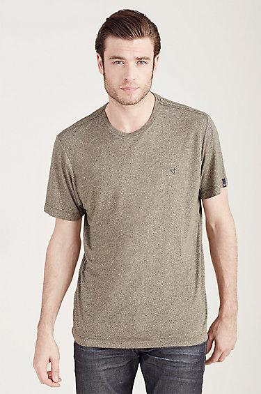 True Religion Crew Neck Mens Tee - Faded Olive