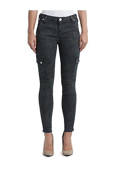 Womens Cargo Super Skinny Jean | Under Fire | Size 23 | True Religion