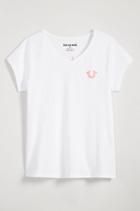 True Religion Branded Logo Toddler/little Kids Tee - White Pink