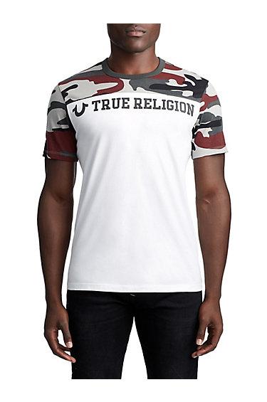 Men's Camo Team Logo Tee | White/mix | Size X Small | True Religion