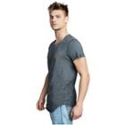Metallic Foil Graphic Mens V Neck Tee | Black | Size X Large | True Religion
