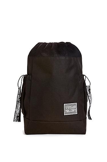 Nylon Drawstring Backpack | Black | True Religion